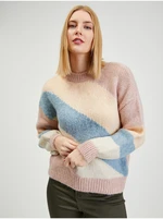 Blue-pink ladies striped sweater ORSAY - Women