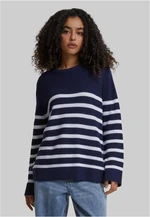 Women's striped sweater white/blue