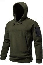 60343 Dewberry Warm Outdoor Hooded Mens Fleece-DARK KHAKI