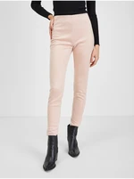 Orsay Light pink ladies trousers in suede finish - Women