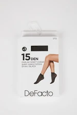 DEFACTO 15 Den Fit Women's 3-Piece Short Thin Socks