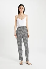 DEFACTO Viscose Harem Pants Patterned Pocket High Waist