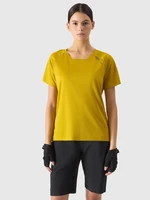 Women's quick-drying cycling T-shirt 4F - yellow