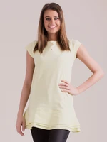 Light yellow tunic with ruffles