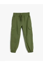 Koton Cargo Jogger Trousers Pocket Tie Waist Cotton