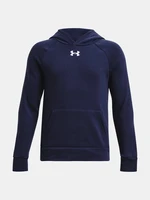 Tmavomodrá chlapčenská mikina s kapucňou Under Armour UA Rival Fleece Hoodie