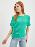 Orsay Light Green Ladies Short Sleeve Sweater - Women