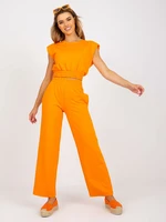 Basic orange set with sleeveless blouse RUE PARIS