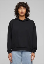 Women's Light Terry Oversized Hoodie - Black