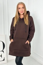 Insulated sweatshirt with brown slits on the sides