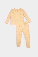 DEFACTO DFC - Baby Girl Patterned Long Sleeve Waffle Pajama Set