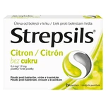 STREPSILS Citrón bez cukru 24 pastiliek