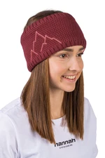 Knitted merino wool headband Hannah ASTRA garnet