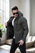 86622 Dewberry Hooded Mens Seasonal Jacket-KHAKI