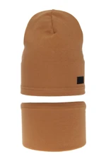 AGBO Boy's spring/ autumn set: hat and tube scarf camel Frizi