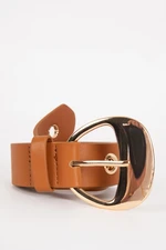 DEFACTO Women's Faux Leather Classic Belt