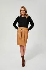 Skirt made of imitation leather