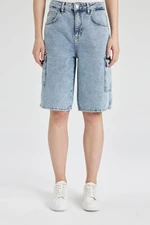 DEFACTO High Waist Jean Bermuda Shorts