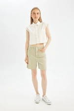 DEFACTO Cool Regular Fit Normal Waist Short Leg Gabardine Shorts