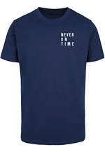 Men's T-shirt Never On Time light navy