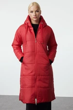 Trendyol Red Hooded Water Repellent Long Regular Fit Puffer Jacket