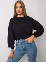 Basic black women's sweatshirt