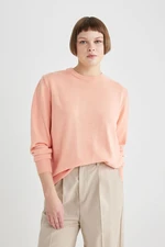 DEFACTO Regular Fit Crew Neck Basic Plain Knitwear Sweater