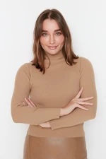 Trendyol Camel Basic Turtleneck Knitwear Sweater