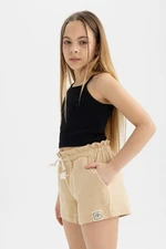 DEFACTO Girl's Lace-up Waist Shorts