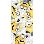 Żółto-biały bawełniany ręcznik dziecięcy 70x140 cm Minions 2 – Jerry Fabrics