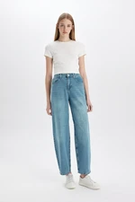 DEFACTO Baggy Fit High Waist Long Washed Jean Trousers