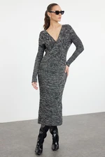 Trendyol Black Midi Knitwear Gradient Dress