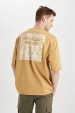 DEFACTO Loose Fit Crew Neck Back Printed Short Sleeve T-Shirt