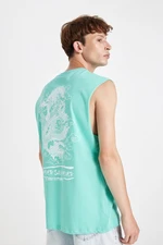 DEFACTO Boxy Fit Printed Crew Neck Undershirt