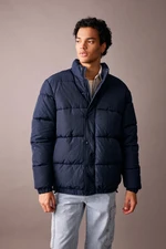 DEFACTO Stand Collar Puffer Jacket with Zipper and Snap Pocket