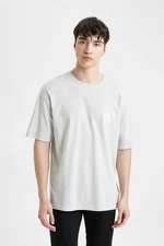 DEFACTO Comfort Regular Fit Relaxed Pattern Crew Neck Printed Short Sleeve T-Shirt