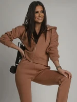 Women's beige insulated tracksuit