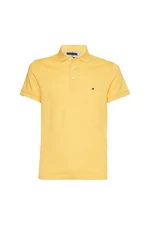 Tommy Hilfiger Polo tričko - MOULINE TIPPED SLIM POLO žlté