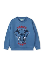 Dětská mikina Kenzo Kids modrá barva, s potiskem, K60769