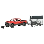 Bruder 2501 Pick up Ram 2500 a príves s koňom 1:16