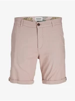 Light pink men's chino shorts Jack & Jones Marco