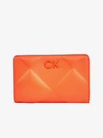 Oranžová dámska peňaženka Calvin Klein Re-Lock Quilt Bifold Wallet