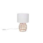 Biało-naturalna lampa stołowa (wys. 38 cm) Rike – Trio