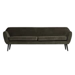 Ciemnozielona aksamitna sofa WOOOD Rocco, 230 cm