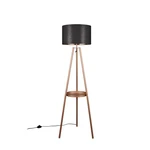 Brązowa lampa stojąca z półką (wys. 152 cm) Colette – Trio