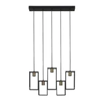 Czarno-brązowa lampa sufitowa 60x15 cm Marley – Light & Living