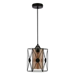 Czarna lampa wisząca ø 18 cm Livian – Candellux Lighting