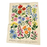 Beżowa bawełniana ścierka Rex London Wild Flowers, 50 x 70 cm