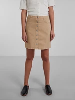 Light Brown Women's Denim Skirt Pieces Peggy - Women