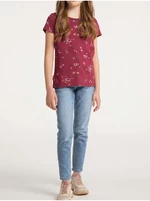 Vínové holčičí vzorované tričko Ragwear Violka - Holky